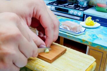 The Best Miniature Crispy Fried Pork with Chili Sauce / Crispy Fried Pork Recipe / ASMR Mini Food