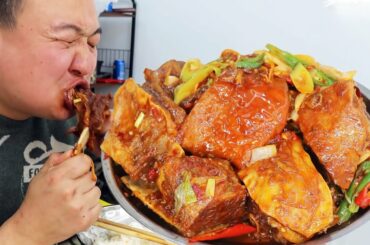 Stir-Fry 6kg Steak Ribs With Chili, Super Spicy And Satisfying Recipe | Mukbang Eating Show