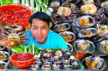 Wow Eating Raw Crabs With Spicy Chili Sauce Recipe |Mukbang So Yummy