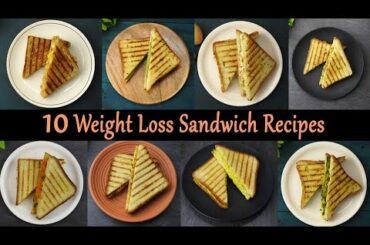 10 Weight Loss Sandwich Recipe Indian | Sandwich Recipes | Breakfast Recipes | Dinner Recipes