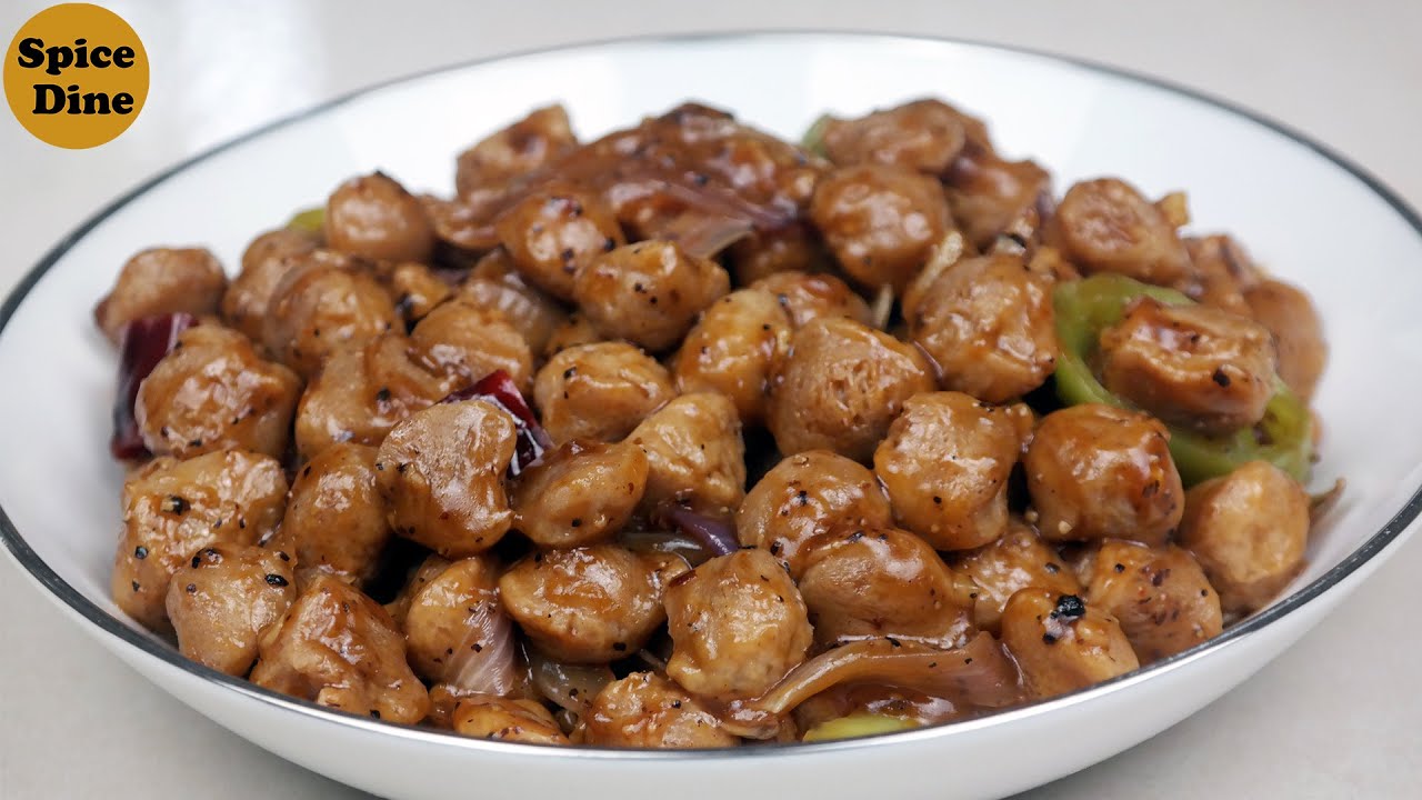 Stir Fried Soya Chunks Recipe Soya Chilli Recipe Chili Chili