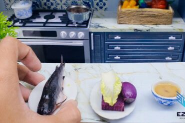 Homemade Miniature Braised Snakehead Fish with Purple Sweet Potato Recipe / Food Cooking