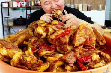 Braised 15kg Mutton With Chili At A Time, Spicy And Comfort Recipe | Mukbang Eating