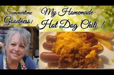 Good Ole Summertime Hot Dog Chili! can freeze or can it up!