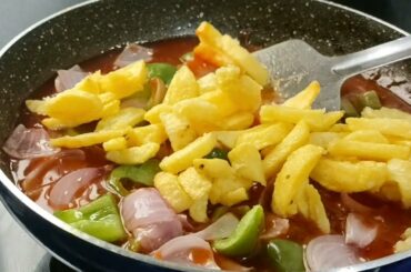 Chilli potatoes recipe| potato chilli recipe | potato bites| potato recipes | chilli recipe