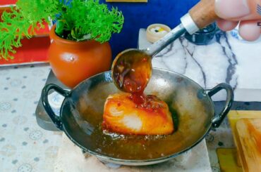 Homemade Miniature Mahi Fish Braised with White Radish / Easy Mahi Fish Braised Recipe / Mini Food