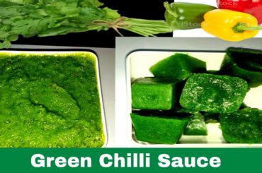 How To Make Coriander & Mint Green Chilli Sauce || Easy way To make Green Chilli  Sauce/Chutney
