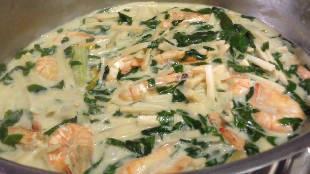 How to Make Shrimp with Bamboo Shoot in Coconut Milk Ginataang Labong