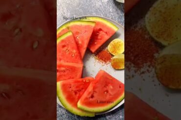 Tequila-soaked watermelon with chili lime salt #vegan #summer #recipes #food #watermelon