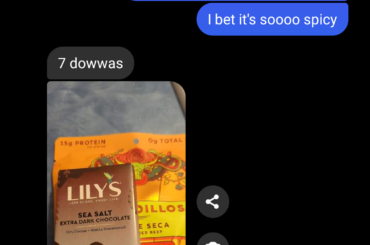 My Husband understands me. (I crave SPICY and Chocolate on my moon days)
