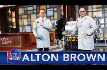 Stephen Colbert and Alton Brown make hot wings on Late Show last night. Pretty funny