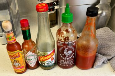 Somebody asked to post my hot sauce collection so here it is. Ain’t much. As far as flavor goes the green sauce in the middle is personally my favorite flavor and spice wise. The one far right is like a Franks Red Hot knock off from Aldi.