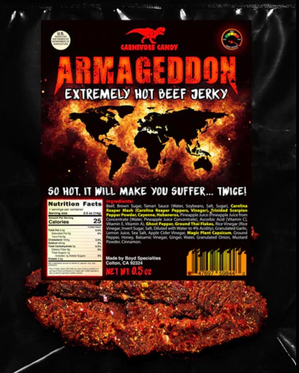 What’s the SHU rating for Armageddon Jerky? Had some and it’s not
