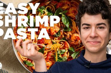 Saucy, Savory, & Spicy Shrimp Pasta with Chile Butter | Big Little Recipes