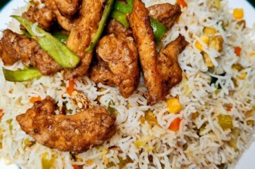 Chicken Chilli Dry With Fried Rice By The Chef's Canvas | Restaurant Style Chilli Chicken Recipe |