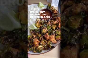 Why not switch it up with this Air Fryer Sweet Chili Chicken & Brussels Sprouts by @mason_woodruff?!