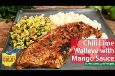 Chili Lime Lake Erie Gold Walleye with Mango Salsa Recipe