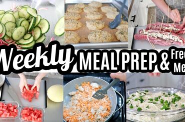 EASY WEEKLY MEAL PREP RECIPES COOK WITH ME LARGE FAMILY MEALS WHATS FOR DINNER MONTHLY FREEZER MEALS