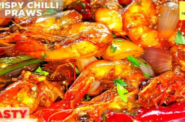 CRISPY GARLIC CHILLI PRAWNS | SUPER EASY PRAWNS RECIPE
