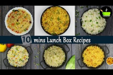 10 mins Lunch Box Recipes| Indian Lunch Box Ideas| Quick & Instant Lunch Box Recipes - Leftover Rice