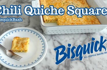 Chili Quiche Squares - #BisquickBash Collab! Cooking the Books