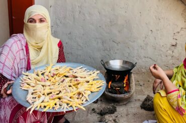 Appi k sath mil k panja bane ,Chicken Panja recipe , how to cleaning and cook chicken feet