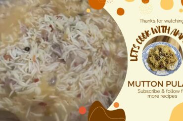 Mutton Yakhni Pulao Recipe