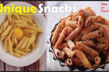 Unique Snacks Recipe || New Crispy Pasta Snacks Recipe || Red Chili Snacks || Tea Time Snacks Recipe