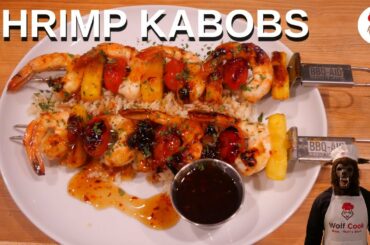Shrimp Kabobs and Pineapple with Sweet and Chili Sauce by The Wolf Cook