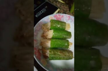 Fried Green Chili and Mushroom#Short