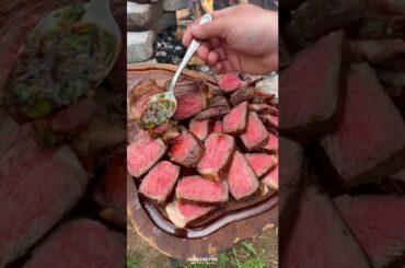 Grilled NY Strips with Garlic Chili Sauce