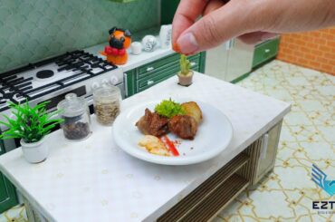 Delicious Miniature Super Spicy Grilled Chicken Gizzard with Cream Sauce Recipe / Mini Food