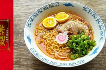 Menraku Japanese Ramen Hot & Spicy Chili Garlic - USA - Instant Noodle Recipe Time - EP 1401