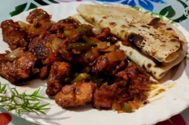 easy and delicious chili chicken with soft paratha recipe