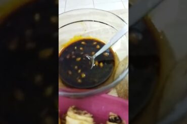 Tuna Cheese Spring Roll w/chili garlic sauce #shorts #shortvideo