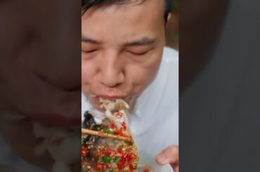 Eating food show eating yummy with spicy chili sauce Ep2343