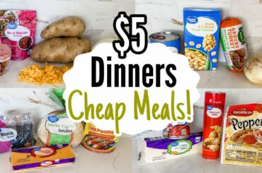 FIVE Cheap & Fancy $5 Dinners! / TASTY Low-Budget Meals Made EASY!! // Julia Pacheco