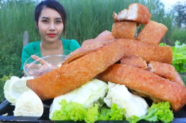 Pork crispy with chili sauce and vegetable cook recipe - Pork crispy cook recipe