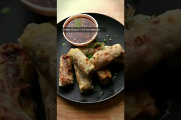 Spring Rolls with Sweet Chili Sauce (ft.Rice Paper) #shorts #springroll #ricepaper