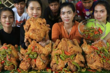 Amazing cooking Fried chicken with stir-fried chili recipe - fried chicken