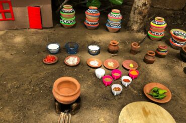 Miniature Mirchi Ka Salan | Green Chili Recipe Mini Foods | Traditional Mini Village Recipes