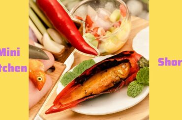 Awesome Miniature Fish With Chili Recipe l Miniature Cooking Tiny Food  #shorts