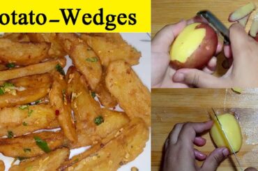 How to make chili garlic potato wedges | without oven | Crispy potato wedges | Instant Food fest