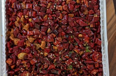 can I get some chicken with my chilies? Laziji (dry fried chicken with chilies)