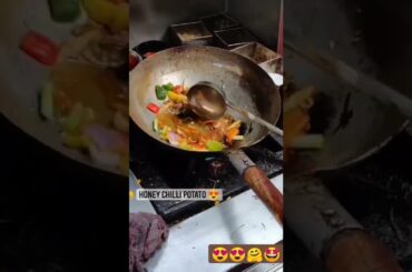 Honey chili potato full making  #shorts #food /