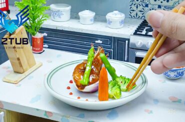 Easy Mini Shrimp with Garlic Sauce and Asparagus with Broccoli Recipe / Food Cooking