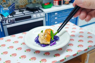 Delicious Mini Pan fried Salmon with Mayonnasie / Easy Pan fried Salmon Recipe / Mini Food