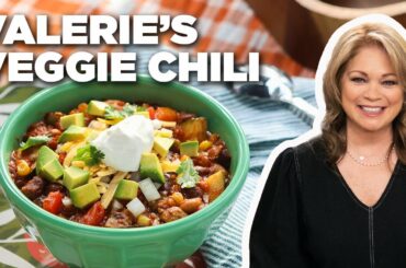 Valerie Bertinelli's Veggie Chili with All the Fixings | Valerie's Home Cooking | Food Network