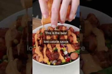 *INSANE* low calorie sauce that goes with ANY meal #shorts #healthyfood #easyrecipe #diet