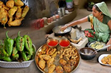 Gujarat Style Mirchi Bhajiya || Mirchi Pakoda Recipe || Green Chili Vada Recipe